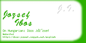 jozsef ibos business card